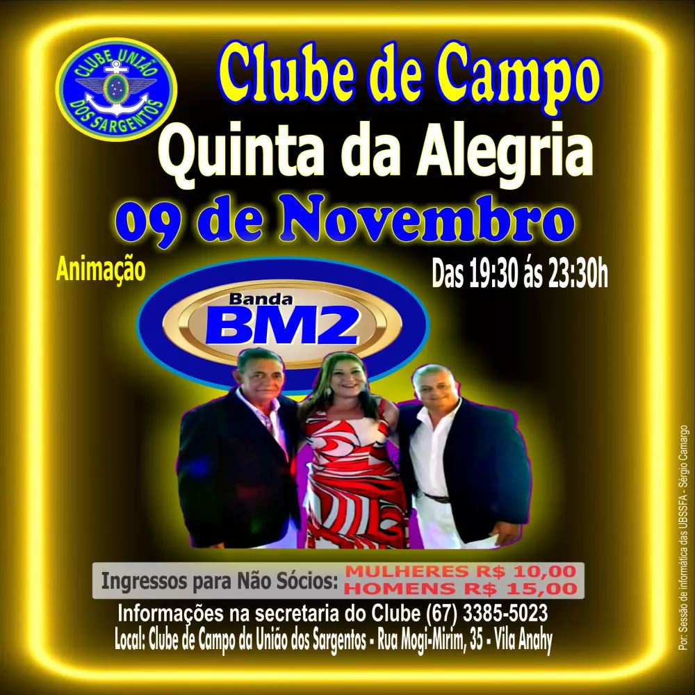 Quinta da Alegria no Clube de Campo 09/11/2023